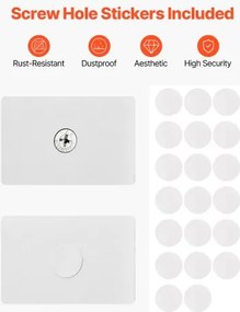 VEVOR Desktop Bookshelf White Desktop Storage Organizer 1-Tier for Office &amp; Home