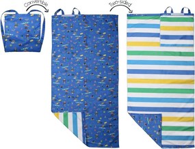 Παιδική Πετσέτα Θαλάσσης Microfiber 2 Όψεων (71x145) FlapjackKids Dino