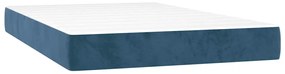vidaXL Στρώμα με Pocket Springs Σκούρο Μπλε 120x210x20 εκ. Βελούδινο