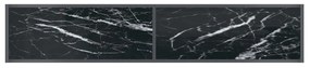 vidaXL Τραπέζι Κονσόλα Μαύρο 180 x 35 x 75,5 εκ. από Ψημένο Γυαλί
