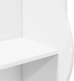 vidaXL Γωνιακό ράφι Λευκό 34 x 33 x 102 εκ Επεξεργασμένο Ξύλο
