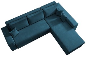 Καναπές Γωνιακός ArteLibre Αναστρέψιμος CAHABON Μπλε 250x210x79cm