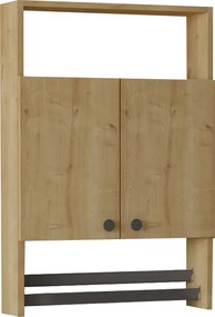 Ντουλάπι μπάνιου επιτοίχιο Ela Megapap χρώμα sapphire oak 60x15x87εκ.