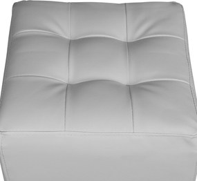 ΣΚΑΜΠΩ 37Χ37Χ35εκ ΜΕ PU ΛΕΥΚΟ PUNK HM264.02