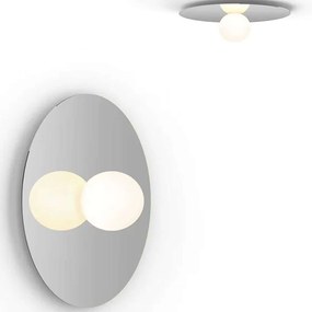 Φωτιστικό Τοίχου - Οροφής Bola Disc 18/5 10616 15,7x45,7cm Dim Led 390lm 6W Chrome Pablo Designs