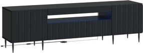 vidaXL Ντουλάπα LED Τηλεόρασης ZWOLLE 153 x 35 x 43 εκ Μαύρο