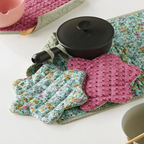 Πιάστρες Κουζίνας Fusion 243 (Σετ 2τμχ) 20cm Bordo Kentia 20x20cm 100% Cotton