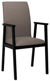 Καρέκλα Victorville 336, Μαύρο, Καφέ, 91x43x40cm, 7 kg, Ταπισερί, Ξύλινα, Μπράτσα, Ξύλο: Σημύδα | Epipla1.gr