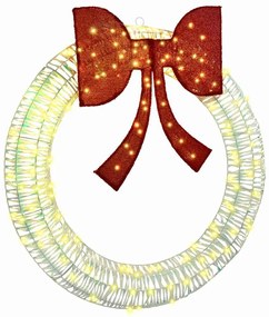 vidaXL Στεφάνι με 150 LED Θερμό λευκό 120 cm PET