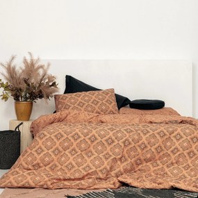 Σεντόνια Μονά (Σετ) Palamaiki Fashion FL6162 Τερακότα ΧΩΡΙΣ ΛΑΣΤΙΧΟ 170x260