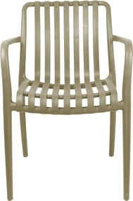 Πολυθρόνα Zoi pakoworld pp σε cappucino απόχρωση 58.5x54x80εκ