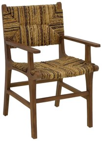 Πολυθρόνα Refane φυσικό teak ξύλο-banana σχοινί 55x60x85εκ 55x60x85 εκ.