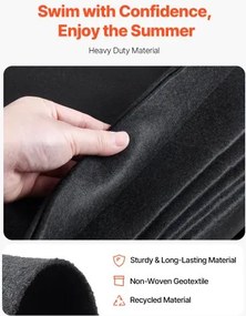 VEVOR 18ft Round Pool Liner Pad for Above Ground Pools Heavy Duty Pool Mat