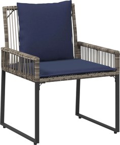 vidaXL Σετ Εξωτερικών Επίπλων 9 τμχ. Γκρι και Navy Blue