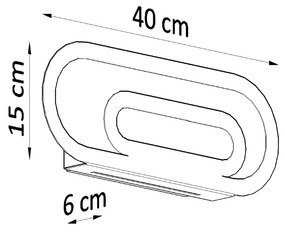 Sollux Φωτιστικό τοίχου Saccon 2,Χάλυβας, PVC,2xG9/40w