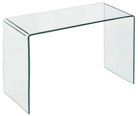 WOODWELL ΕΜ736GLASSER Κονσόλα - Γραφείο Διάφανο Γυαλί 12mm 120x60x75cm ΕΜ736
