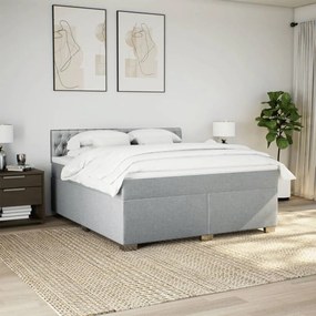 ΚΡΕΒΑΤΙ BOXSPRING ΜΕ ΣΤΡΩΜΑ ΑΝΟΙΧΤΟ ΓΚΡΙ 180X200 ΕΚ. ΥΦΑΣΜΑΤΙΝΟ 3288274