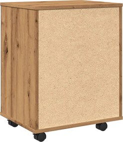 vidaXL Ντουλάπι Τροχήλατο Αρτισιανή Δρυς 46x36x59 εκ. Επεξεργ. Ξύλο