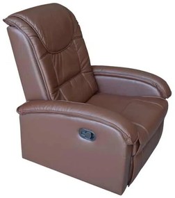 ΠΟΛΥΘΡΟΝΑ RELAX ΜΕ ΜΗΧΑΝΙΣΜΟ MASSAGE ROCCA HM0026.03 PU ΚΑΦΕ ΣΚΟΥΡΟ 80x96x97 εκ.