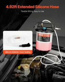 VEVOR 3L Brake Fluid Extractor Brake Bleeder Kit with 13 Hose Connectors