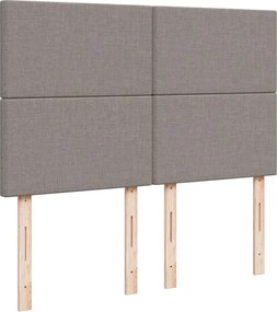 vidaXL Κρεβάτι Boxspring με Στρώμα Taupe 140x200 εκ. Υφασμάτινο