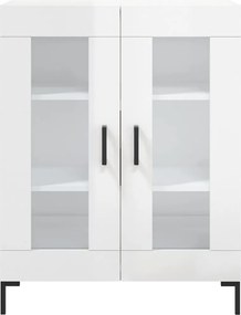 vidaXL Ντουλάπι Γυαλιστερό Λευκό 69,5x34x90 εκ. Επεξεργασμένο Ξύλο