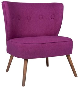 Πολυθρόνα Bienville 558ZEN1110 80x72x77cm Purple Polyester,Wood
