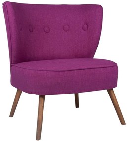 Πολυθρόνα Bienville 558ZEN1110 80x72x77cm Purple Polyester,Ξύλο