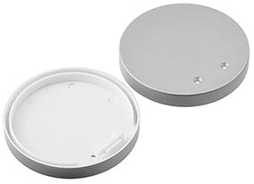 SET OF SILVER PLASTIC END CAPS FOR PROFILE P66, 2 PCS WITHOUT HOLE ACA EP66