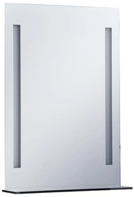 vidaXL Καθρέφτης Μπάνιου Τοίχου με LED & Ράφι 50 x 70 εκ.