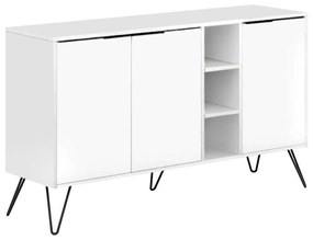 Μπουφές Clara 0213954 142x35,6x83cm White Melamine, Metal