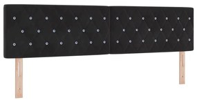 vidaXL Κεφαλάρι LED με φώτα λωρίδας LED Argyle Μαύρο 90 cm Βελούδο
