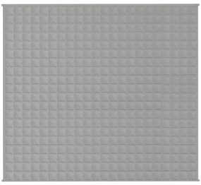 vidaXL Κουβέρτα Βαρύτητας Γκρι 200 x 230 εκ. 9 κ. Υφασμάτινη