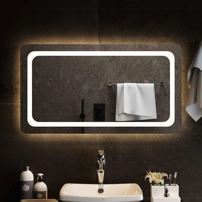 vidaXL Καθρέφτης Μπάνιου με LED 90x50 εκ.