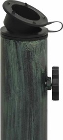 vidaXL Βάση Ομπρέλας Πράσινη 44 x 44 x 31 εκ. από Χυτοσίδηρο