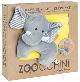 Κουβέρτα Με Λούτρινο Παιχνίδι Fleece 68,5x100εκ. Stroller Blanket Elephant Buddy Zoocchini ZOO3003