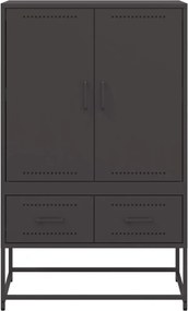 vidaXL Ντουλάπι Μαύρο 68x39x111,5 εκ. από Χάλυβα
