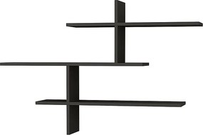 Ραφιέρα τοίχου Leo Megapap χρώμα ανθρακί 123x22x80εκ.