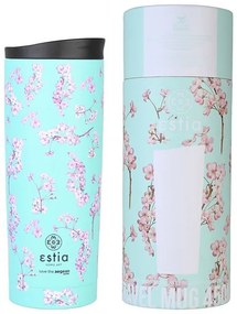 Estia Θερμός - Ποτήρι Για Καφέ Travel Mug Save The Aegean 500ml Blossom Green 01-20422