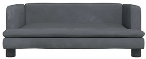 vidaXL Καναπές Παιδικός Σκούρο Γκρι 80 x 45 x 30 εκ. από Βελούδο
