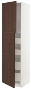METOD/MAXIMERA ψηλό ντουλάπι με 2 πόρτες/4 συρτάρια, 60x60x220 cm 494.688.07