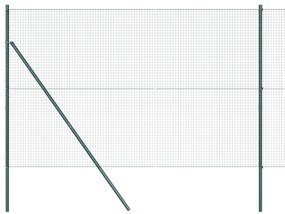 vidaXL Σετ Στηλών  Σετ 2 Πράσινο Ατσάλι, PVC 10 x 1.5 μ Ανθεκτικό