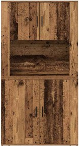 vidaXL Highboard Παλιό ξύλο 80 x 33 x 150 εκ Επεξεργασμένο ξύλο