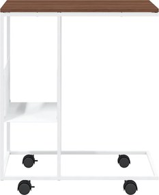 vidaXL Βοηθητικό Τραπέζι με Ρόδες Λευκό 55 x 36 x 63,5 εκ. Επεξ. Ξύλο
