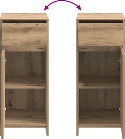 vidaXL Ντουλάπι Μπάνιου Artisan Δρυς 35 x 36,5 x 85 εκ.