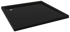 vidaXL Βάση Ντουζιέρας Τετράγωνη Μαύρη 80 x 80 εκ. από ABS
