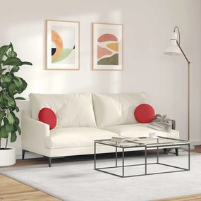 vidaXL Μαξιλάρια καθισμάτων 2 pcs Κόκκινο Ø30 x 13 εκ ύφασμα