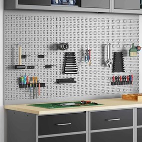 vidaXL Πάνελ Τοίχου Εργαλείων 3 τμχ. Γκρι 150 x 1 x 80 εκ