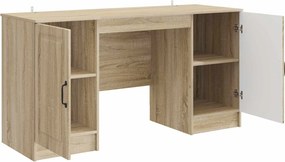 vidaXL Γραφείο Sonoma Δρυς 142,5 x 50 x 75 εκ. Επεξεργασμένο Ξύλο