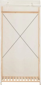 vidaXL Ντουλάπα Λευκή 79 x 40 x 170 εκ. Υφασμάτινη